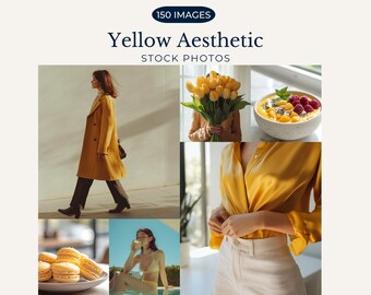 Yellow Aesthetics Stock Photos Instagram Reels Cover Photo Faceless Marketing Yellow Aesthetic Stock Photos PLR MRR Yellow Aesthetics Photos