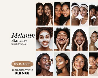 Melanin Skincare Stock Photo Skincare Beauty Photos Black Woman Skin Care Stock Photos Esthetician Skincare Photos PLR MRR Woman Skin Care