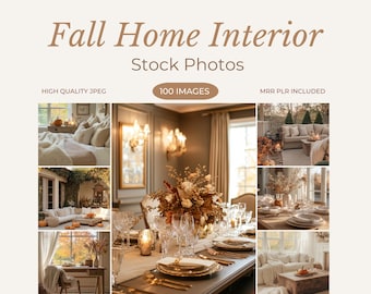 100+ Fall Season Home Interior Stock Photo Bundle Autumn Home Aesthetic Stock Photos Cozy Autumn Aesthetic for Home and Lifestyle Brands