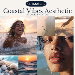 Coastal Girl Vibes Aesthetic Stock Photos Summer Beach Stock Photos Tropical Stock Photos  Instagram Reels Cover Faceless Marketing PLR MRR