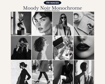 Moody Noir Monochrome Aesthetic Stock Photos Grayscale Faceless Aesthetic Images  for Instagram Reels Cover Photo Faceless Marketing PLR MRR