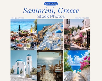 Pacchetto di foto stock di Santorini Santorini Grecia Estetica Viaggio Immagine Isola Greca Fotografia Stile di vita Instagram Reels Foto stock PLR MRR