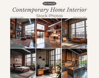 Industrial Contemporary Home Interior Stock Photos Modern Industrial Aesthetic for Real Estate & Home Decor Industrial Stock Photos PLR MRR