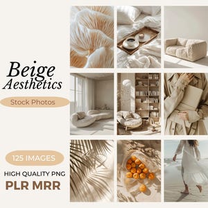 Beige Aesthetic Stock Photos for Instagram Reels Cover Photo Faceless Marketing Minimalist Aesthetic Stock Photos PLR MRR