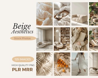 Beige Aesthetic Stock Photos for Instagram Reels Cover Photo Faceless Marketing Minimalist Aesthetic Stock Photos PLR MRR