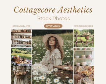 Cottagecore-esthetiek Stock Foto's Anonieme Cottagecore Instagram-rollen Stock Foto Neutrale anonieme digitale Instagram-spoelen Foto's PLR MRR