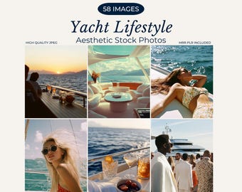 Yacht Lifestyle Stock Photos Old Money Images Aesthetic Lifestyle  Instagram Reel Cover Faceless Marketing Girl Boss Photos Beach MRR PLR