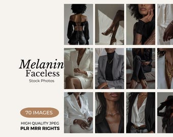 70 Melanin Faceless Stock Photos Faceless Digital Marketing Instagram Reels Girl Boss Stock Photos MRR PLR Rechte Faceless Marketing Photos