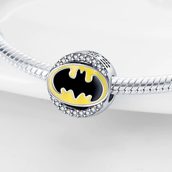 Batman Logo Charm S925 Stamped Sterling Silver Fits Pandora - Etsy