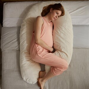 Organic Body Pillow, Organic Pregnancy Pillow, Maternity Pillow, Breastfeeding Pillow, U-Shaped Pillow, Nursing Pillow, Cooling Body Pillow image 6