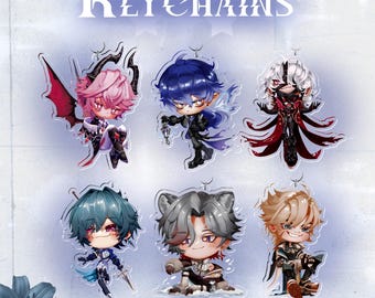 GENSHIN - Llaveros - Nod-krai - Flins, Varka, Durin, Rerir, Illuga, Lohen