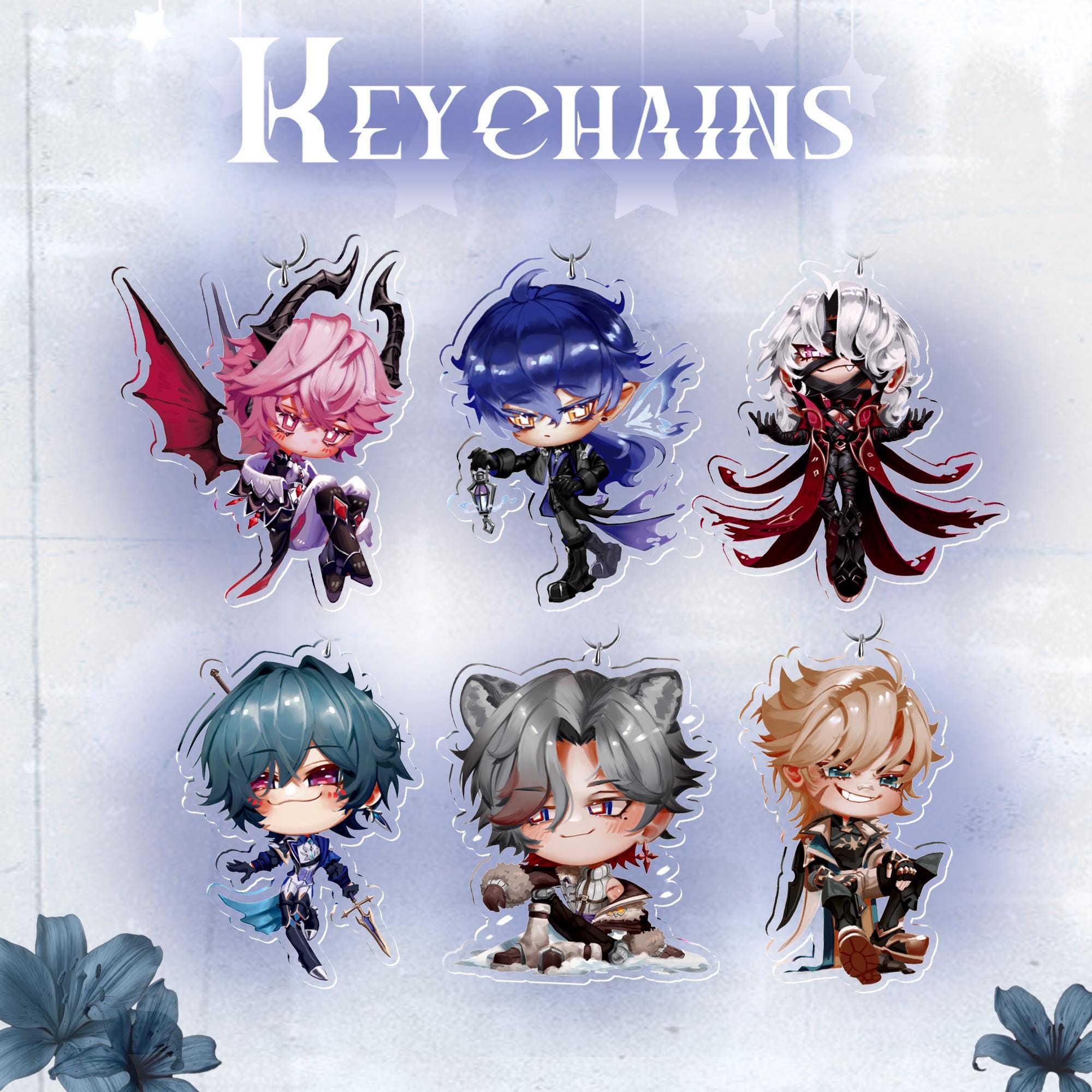 GENSHIN - Keychains - Nod-krai - Flins, Varka, Durin, Rerir