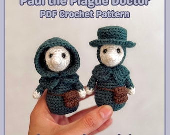 Paul the Plague Doctor Crochet Pattern | Two Versions PDF (Digital Download) | SCP-049