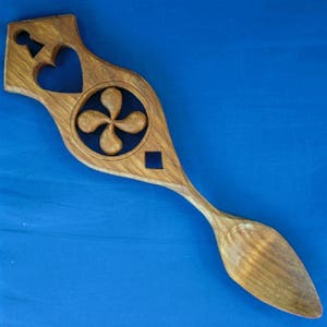 Hand Carved Welsh Lovespoon Wooden Spoon Wedding Gift Anniversary