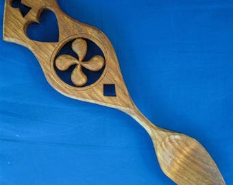 Hand Carved Welsh Lovespoon Wooden Spoon Wedding Gift Anniversary