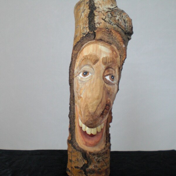 Hand Carved Wood Spirit, The Jester