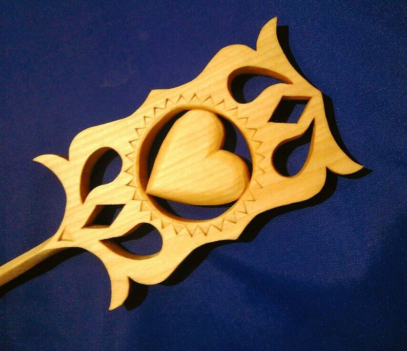 The Heart of the Sun Hand Carved Wooden Spoon Lovespoon Etsy