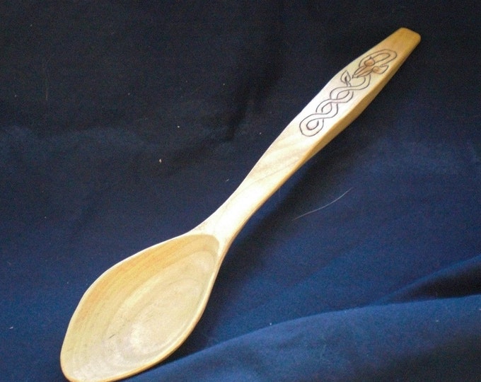 Hand Carved Cooking Wooden Spoon Poplar Etsy