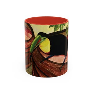 Colorful Toucan Accent Coffee Mug - Tropical Drinkware for Bird Lovers, Unique Housewarming Gift, Eco-Friendly Tea Cup