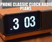 iPhone Classic Flip Number Clock Radio Plans