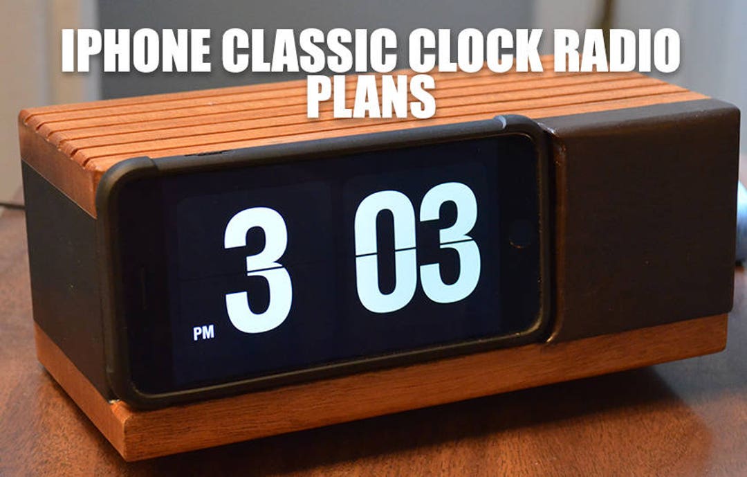 IPhone Classic Flip Number Clock Radio Plans Etsy