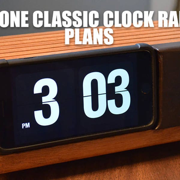 iPhone Classic Flip Number Clock Radio Plans