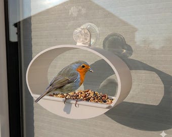 3D Printed Over Bird Feeder, attaches to window