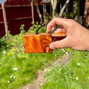 Handmade Thuya Wood Snake Puzzle Box – Unique Surprise Snake Gift Box, Handcrafted Wooden, Rustic Snake Prank Game.