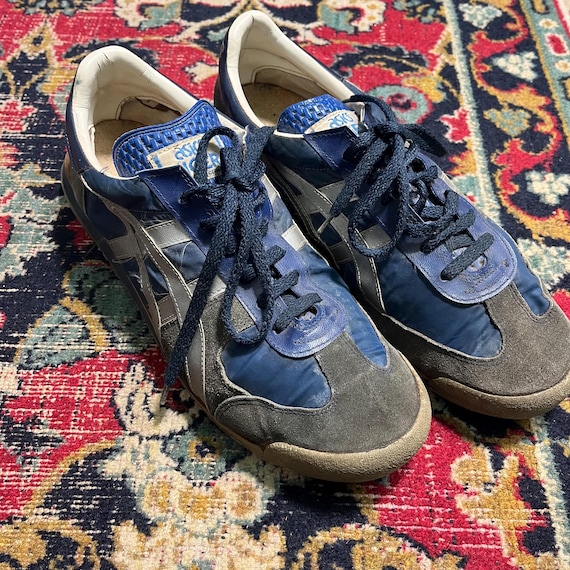 Vintage Asics Tiger Running Shoes: 70s/80s Blue Suede, Made in