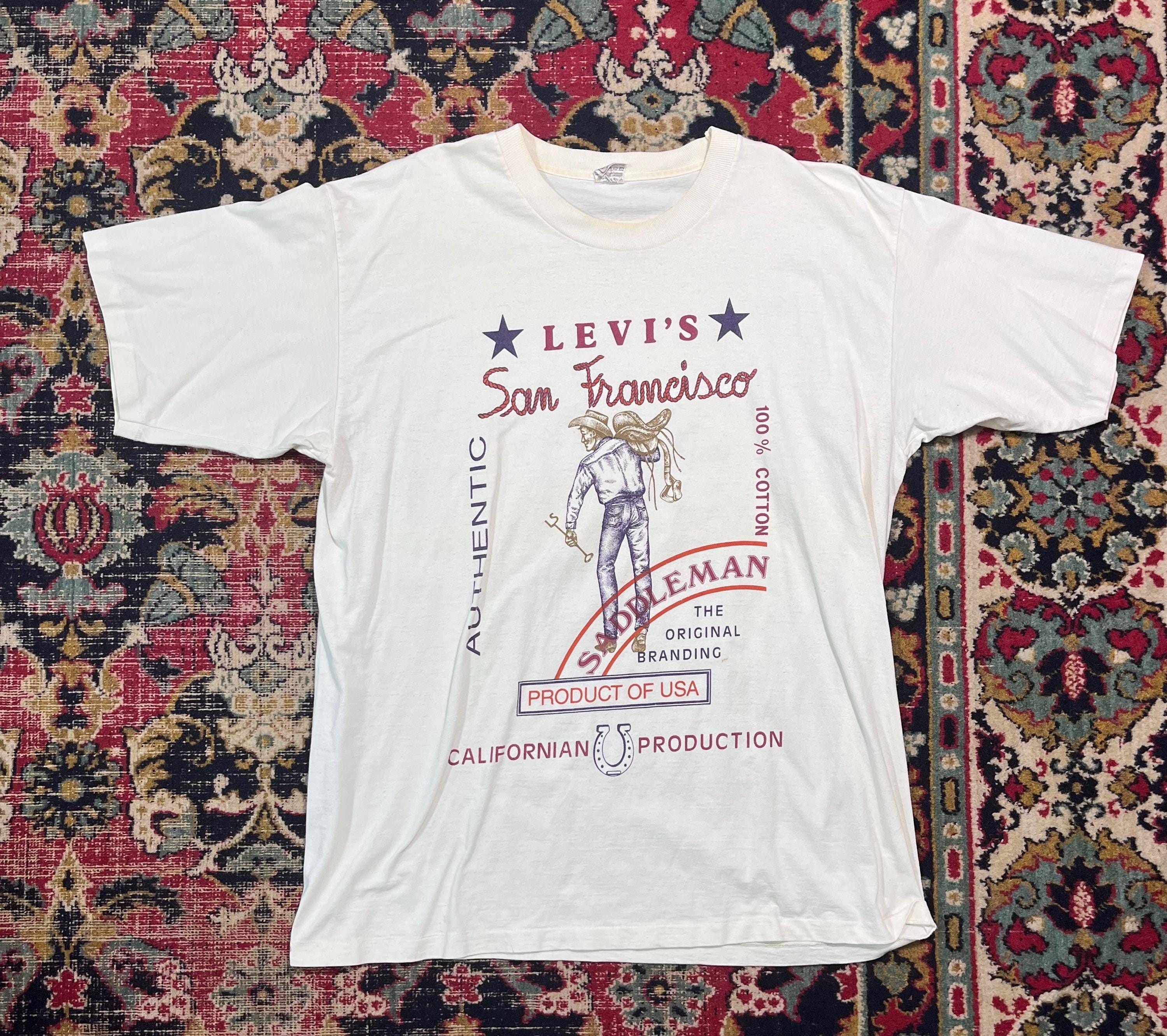 【激レア】90's Levi's サドルマン Tシャツ　1995年コピーライト ヴィンテージ 90年代 リーバイス サンフランシスコ サドルマン Tシャツ