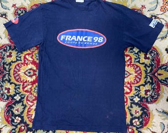Camiseta Adidas Copa del Mundo Francia 98 Vintage Coupe du Monde Camiseta Talla S