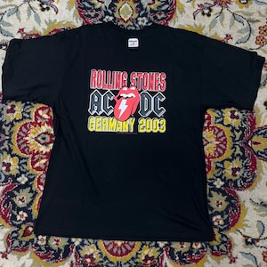 Vintage The Rolling Stones x AC/DC Germany 2003 tour T-Shirt Size M