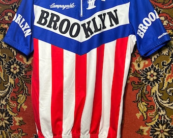 Vintage Giordana Brooklyn Cycling Jersey Campagnolo Half Zip Size L