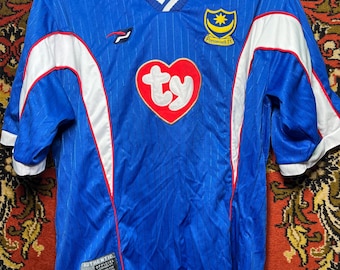 Réplica de la camiseta de fútbol local vintage del Portsmouth FC, talla M