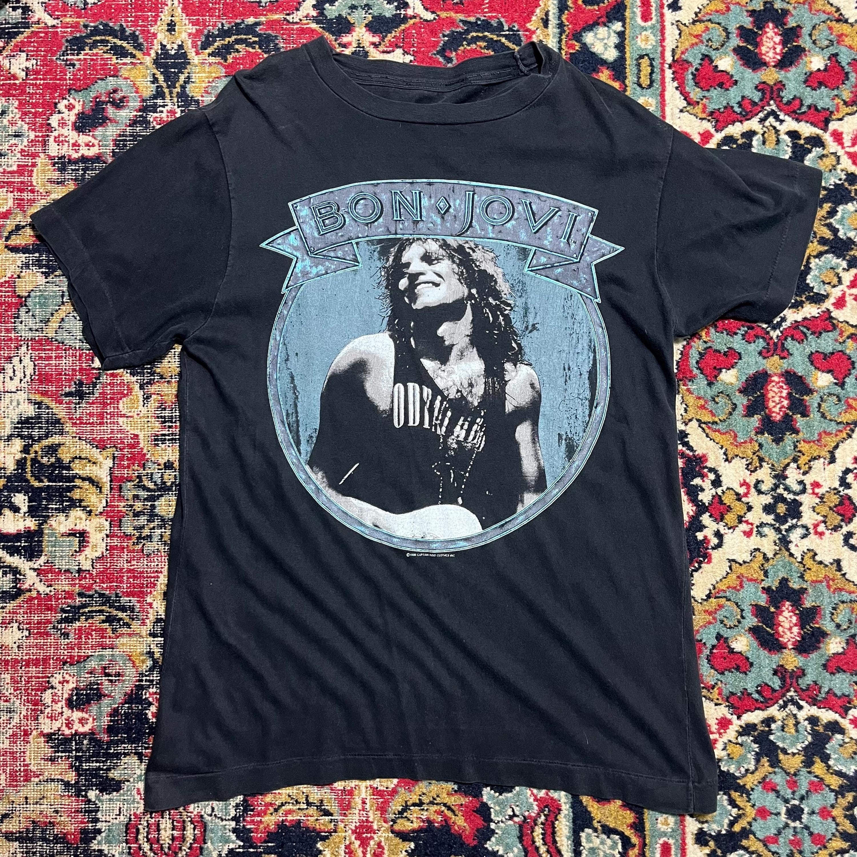 Bon Jovi New Jersey 1989 Tシャツ Vintage 1989 Bon Jovi T-shirt New Jersey Era Tour Graphic Size M