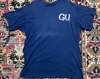Vintage Georgetown University Shirt Blue Bulldog Size XL