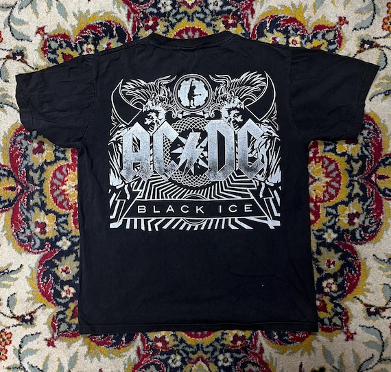 00s anvil AC/DC BLACK ICE TOUR バンドTシャツ Ac/dc Black Ice Tour T-shirt Double Sided Rock Band Tee Vintage