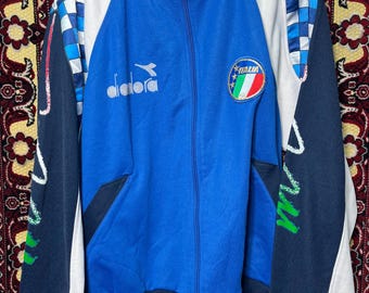 Chaqueta deportiva vintage Diadora Italia fabricada en Yugoslavia (talla M)