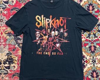 Slipknot The End So Far T-Shirt Metal Band Tee Black Size M