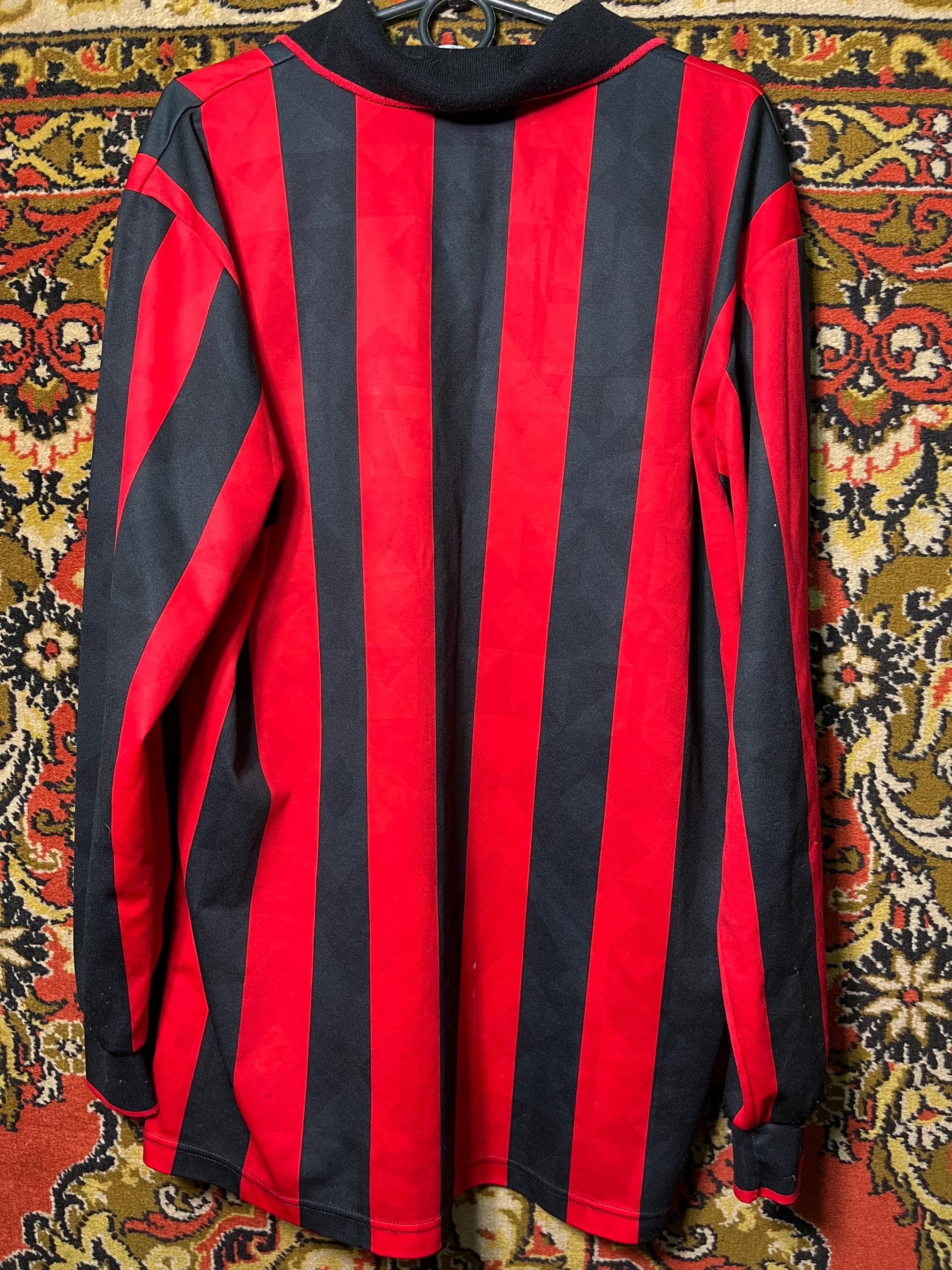 Vintage AC Milan Home Jersey, Lotto Opel Football Shirt Size L - Etsy