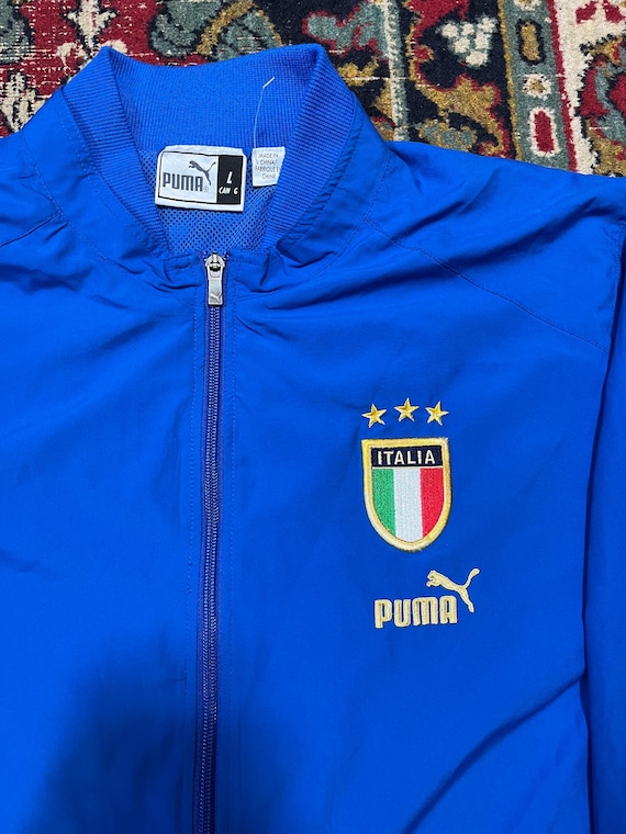 Vintage Puma Track Jacket Blue Italian National Team Size L - Etsy