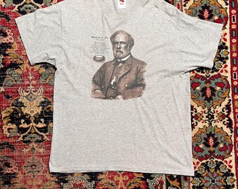 Robert E. Lee Vintage T-Shirt 90s American History Confederate Size XL