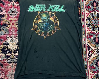1988 Over Kill Here's Chaly Tour Tee Vintage Metal Rock Band Tee