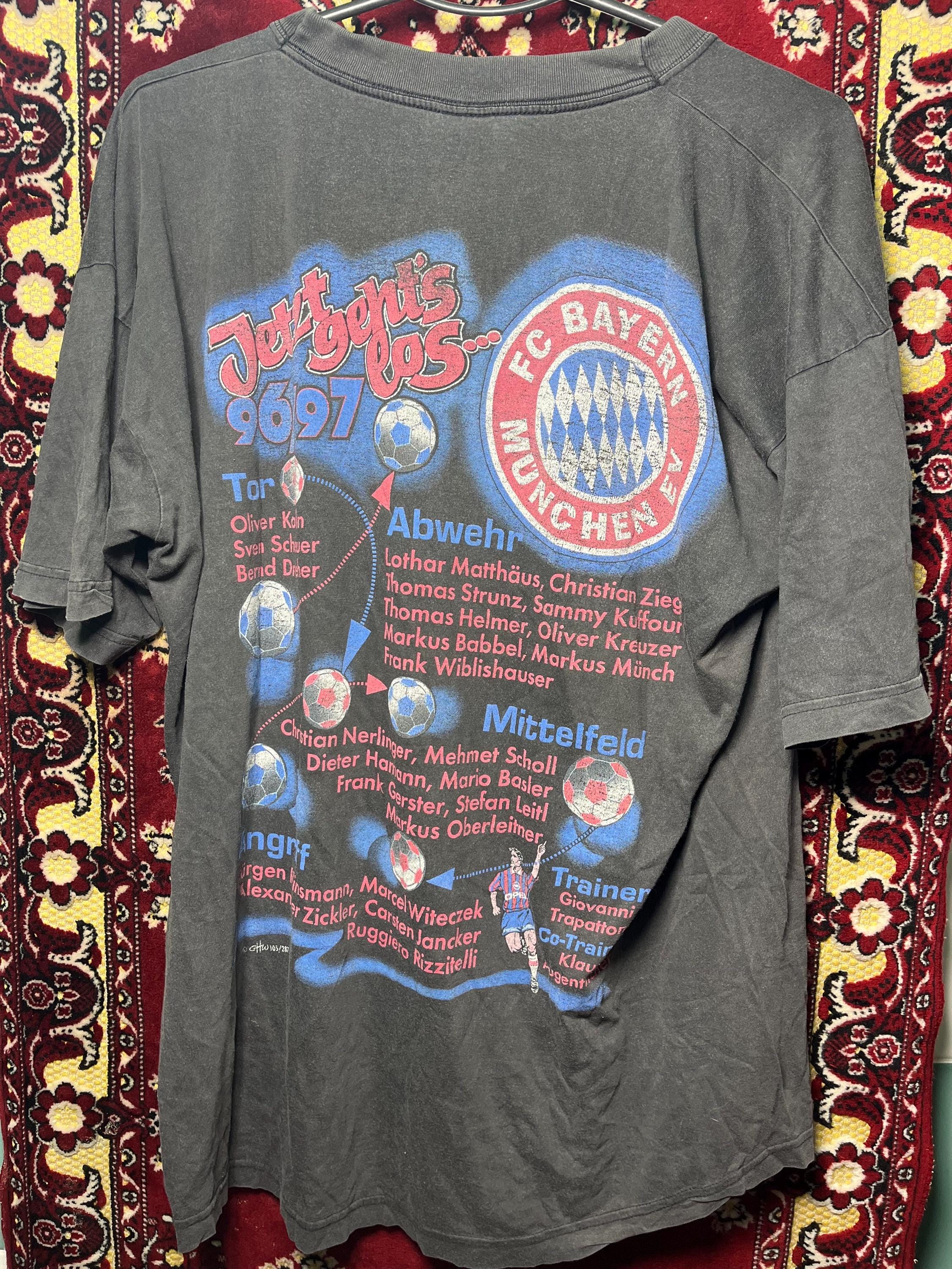 Vintage Fc Bayern Munich 90s Graphic Soccer Football Size XXL