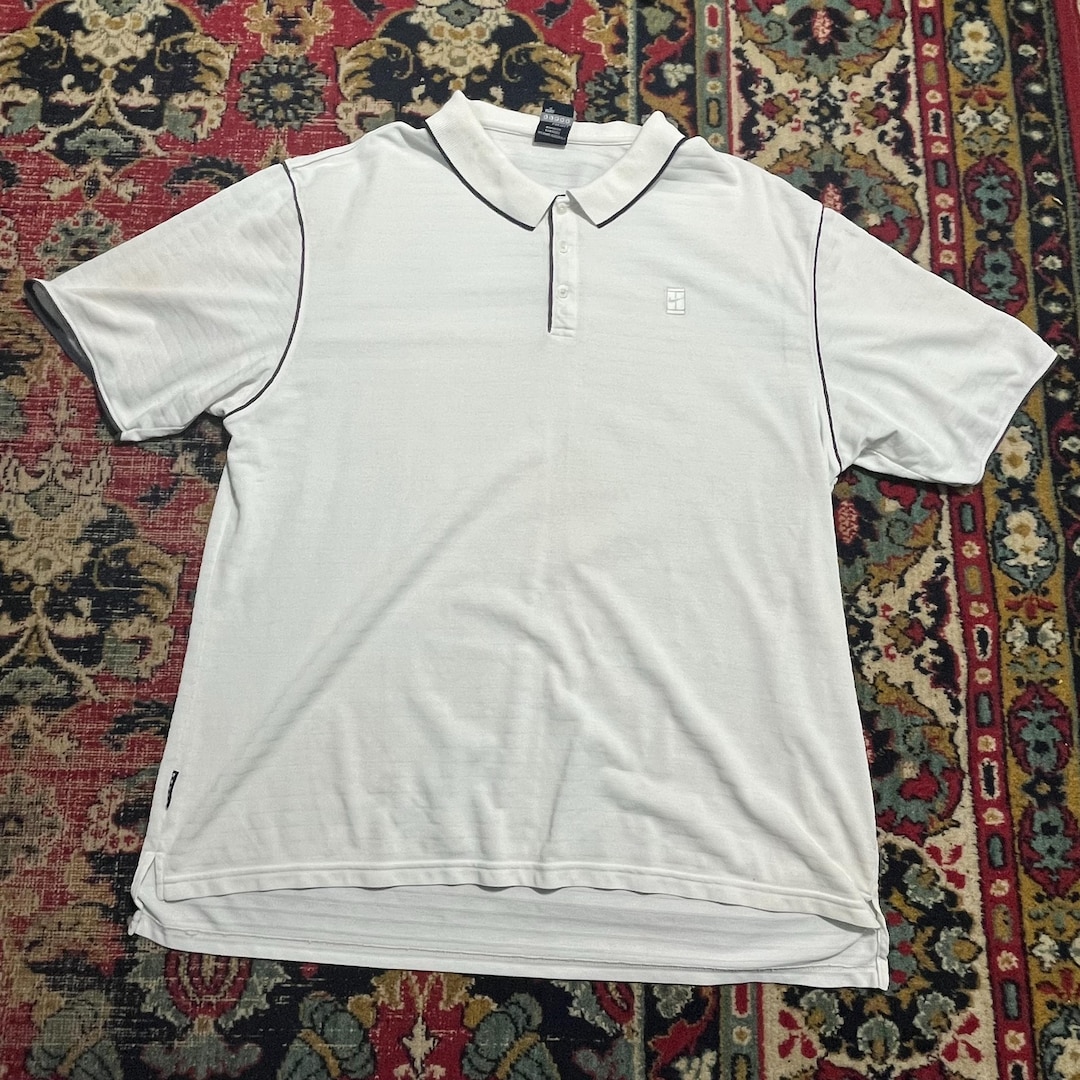 Vintage Nike Alpha Project Polo Shirt White Minimalist 90s Size XL 
