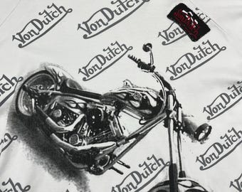 Vintage Von Dutch Longsleeve Motorcycle Graphic Shirt Y2K Biker