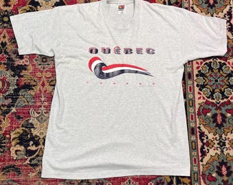 Gráfico vintage de Quebec, Canadá, talla XL