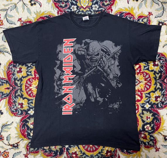 Iron Maiden Eddie Soldier T-shirt Vintage Style Metal Band Size L