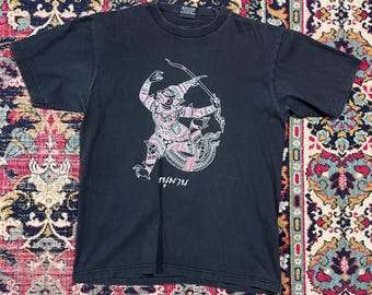 Vintage Thai T-Shirt Hanuman Graphic Traditional Asian Size  L