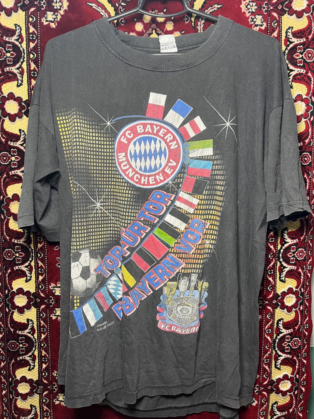 90s.vintage. FC Bayern München Vintage Fc Bayern Munich 90s Graphic Soccer Football Size XXL - Etsy